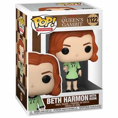 Funko Netflix Queen Gambit Beth Harmon W/Rook Pop! Vinyl Figure 4 Funko Netflix Queen Gambit Beth Harmon W/Rook Pop! Vinyl Figure