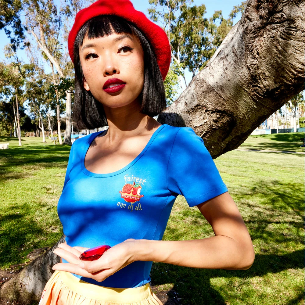 In Stock Stitch Shoppe By Loungefly Disney Snow White Fairest One Of All "Kelly" Fashion Top Shirt 11 In Stock Stitch Shoppe By Loungefly Disney Snow White Fairest One Of All "Kelly" Fashion Top Shirt