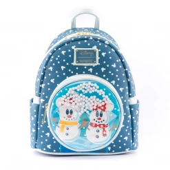 Default 31 Loungefly Disney Snowman Mickey & Minnie Snow Globe Mini Backpack