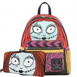 (PRE-ORDER BUNDLE) Grotto Treasures Exclusive - Loungefly Disney The Nightmare Before Christmas Sally Cosplay Mini Backpack & Matching Wallet Exclusives