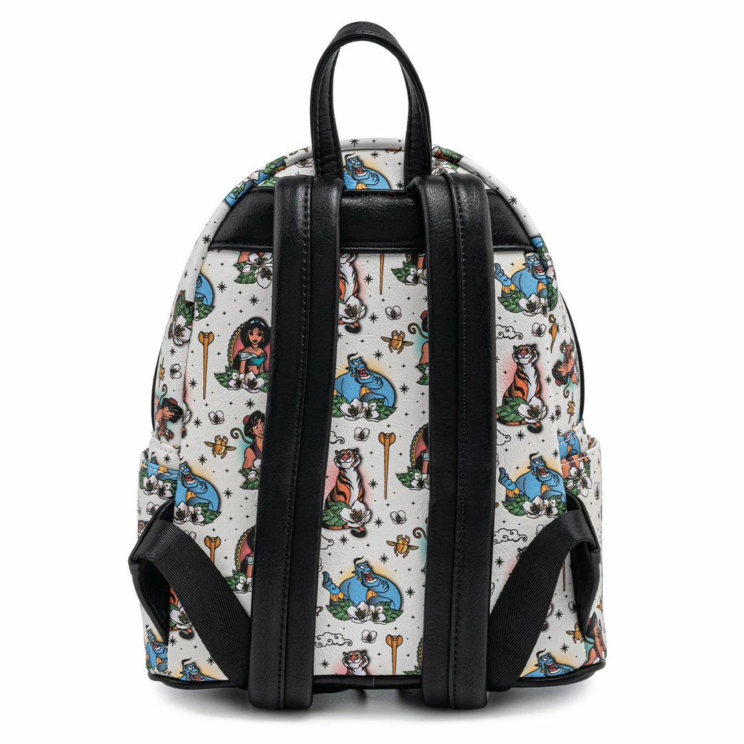 Exclusives Grotto Treasures Exclusive - Loungefly Disney Aladdin Tattoo AOP Mini Backpack 6 Exclusives Grotto Treasures Exclusive - Loungefly Disney Aladdin Tattoo AOP Mini Backpack