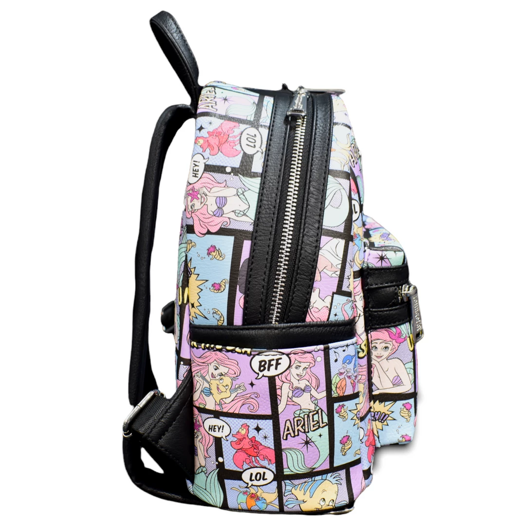 Grotto Treasures Exclusive - Loungefly Disney The Little Mermaid Comic AOP Mini Backpack 6 Grotto Treasures Exclusive - Loungefly Disney The Little Mermaid Comic AOP Mini Backpack