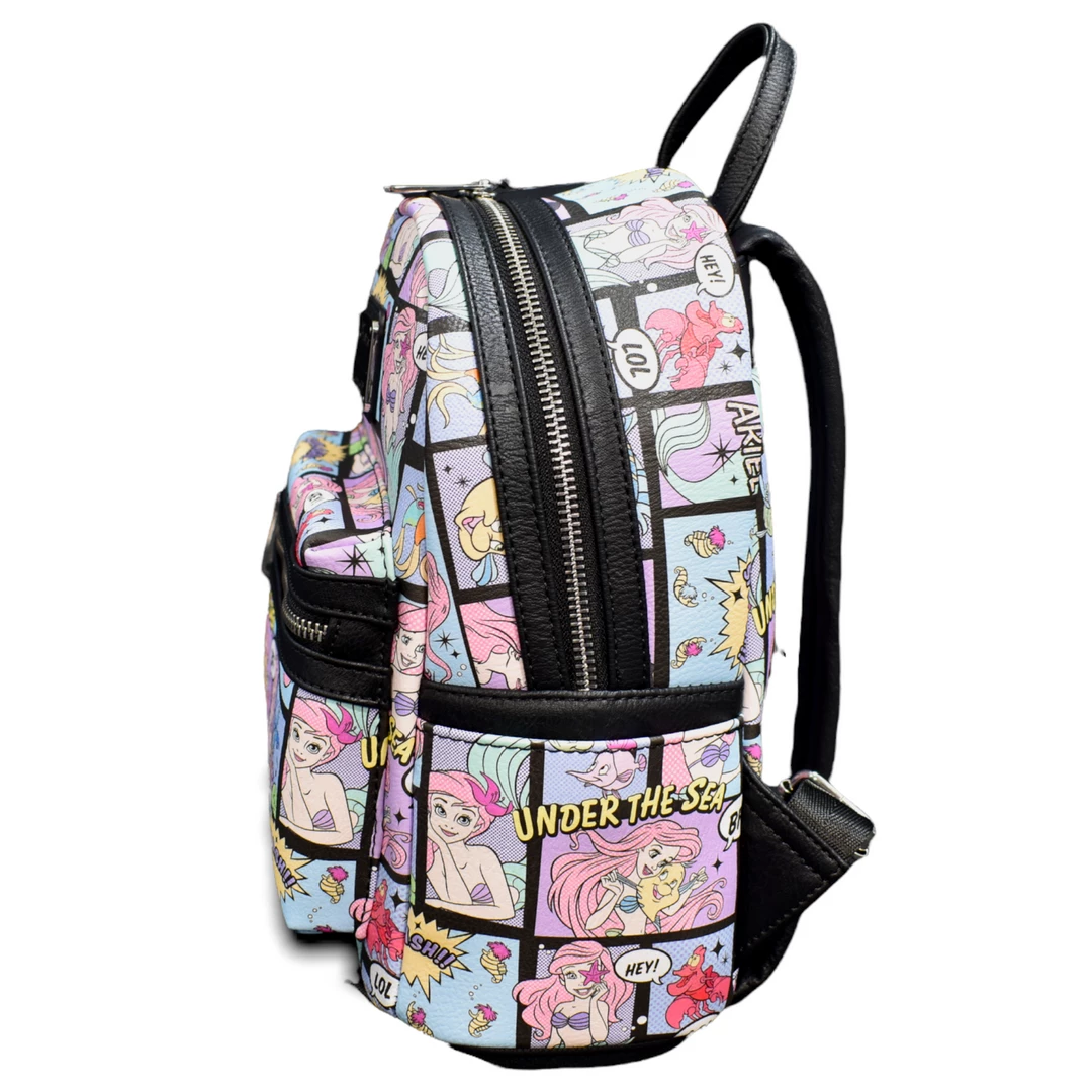 Grotto Treasures Exclusive - Loungefly Disney The Little Mermaid Comic AOP Mini Backpack 4 Grotto Treasures Exclusive - Loungefly Disney The Little Mermaid Comic AOP Mini Backpack