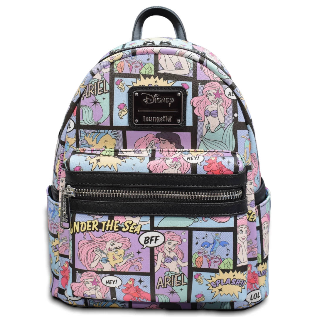 Grotto Treasures Exclusive - Loungefly Disney The Little Mermaid Comic AOP Mini Backpack 3 Grotto Treasures Exclusive - Loungefly Disney The Little Mermaid Comic AOP Mini Backpack